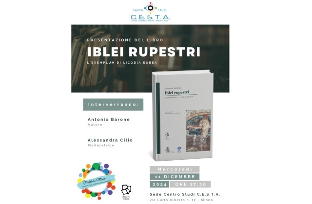 Mineo: Presentazione del libro “Iblei Rupestri – L'exemplum di Licodia Eubea”